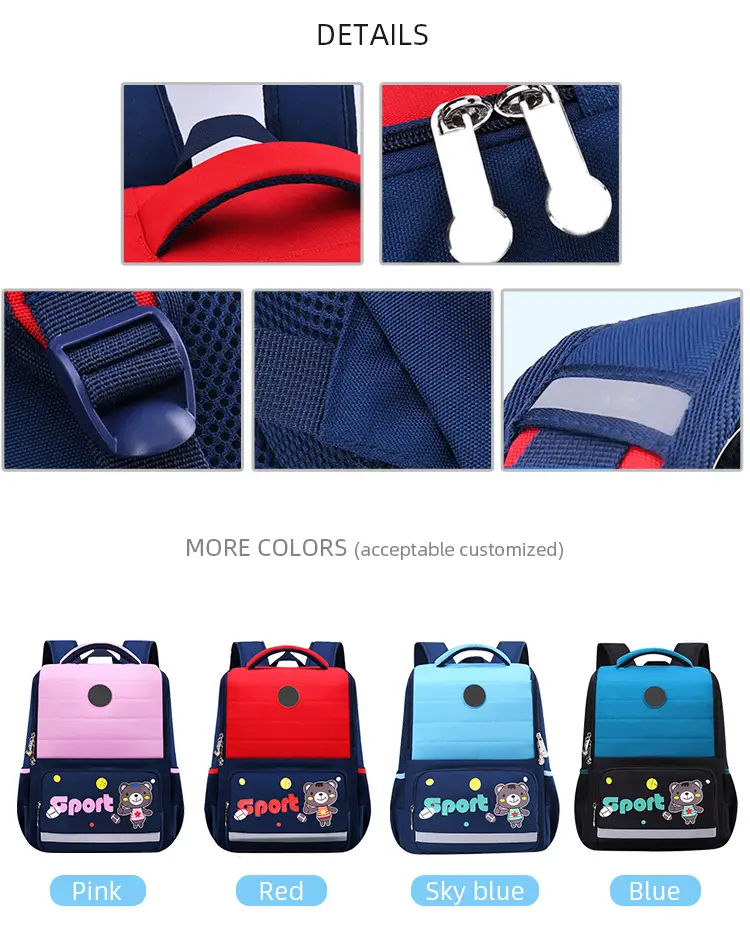 Side pockets for water bottles and snacks – BEARKY SZ13 kids backpack